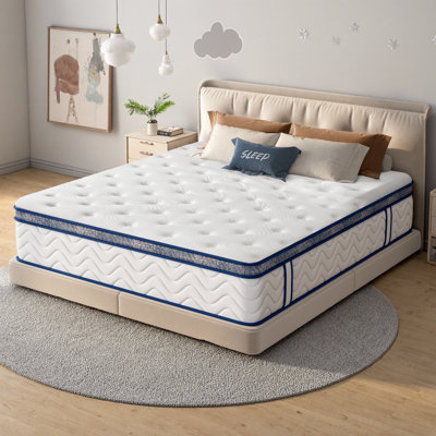 Queen Size 12 Inch Hybrid Mattress with Individually Pocketed Springs, Medium Firm Support, Hypoallergenic & Easy Setup for Ultimate Comfort