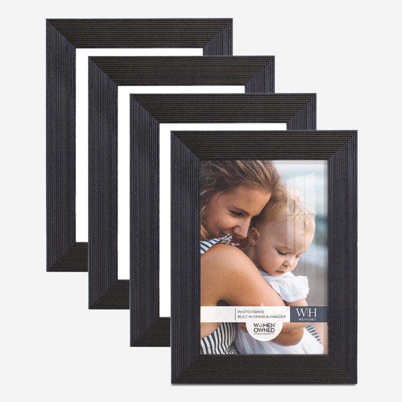 Cadre photo en bois mat, 4 po x 6 po, Bleu pastel