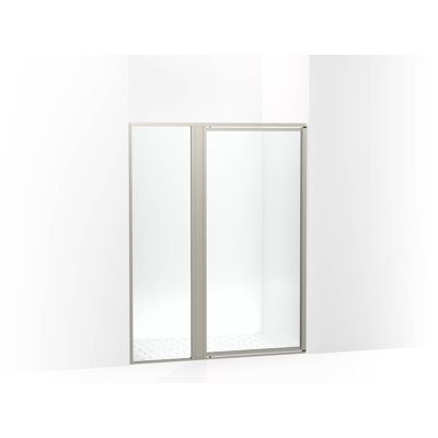 Porte de douche pivotante H 69 po avec verre épais 1/8 po Attend