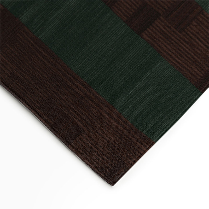 Tapis intérieur / extérieur noir à carreaux