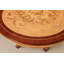 Italian Olive Ash & Rosewood Marquetry Round Dining Table with Gilt Pedestal