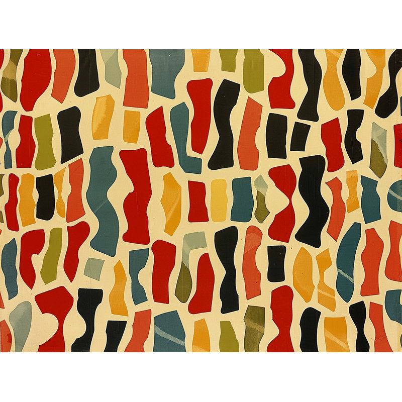 Abstract Shower Curtain, 83" H x 70" W