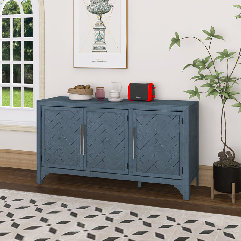 Designed Storage Cabinet Sideboard, Navy Blue