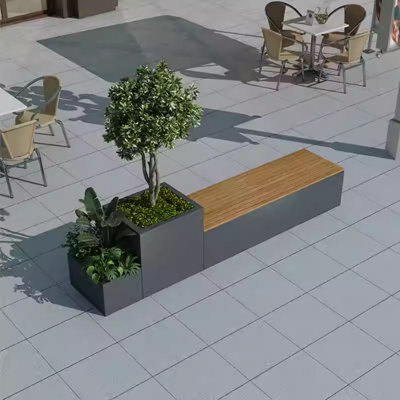 Iron Garden Bench & Planter Divider for Outdoor Spaces by Ebern Designs