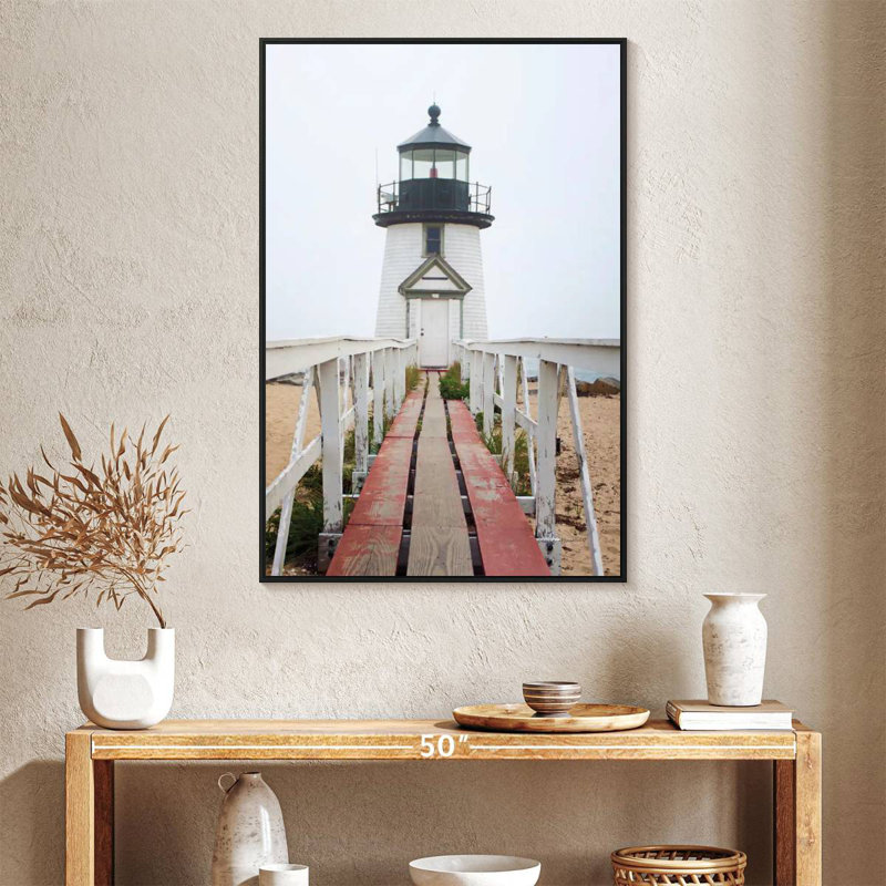 Phare de Brant Point, Cadre flottant noir, 27 po x 40 po
