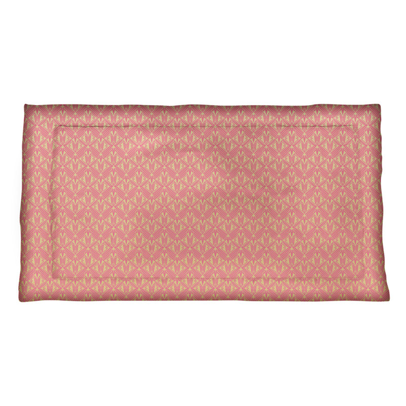 Taie décorative Katelyn Elizabeth, Microfibre, Très grand, Rose / Jaune