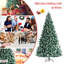 Arbre de Noël 72 '' pin vert floqué / givré et pommes de pin