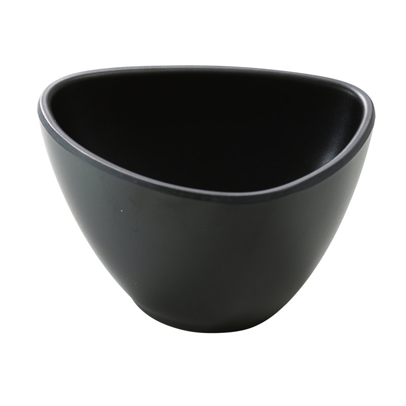 Moderne 7 oz. Triangle Melamine Salad Bowl, Black