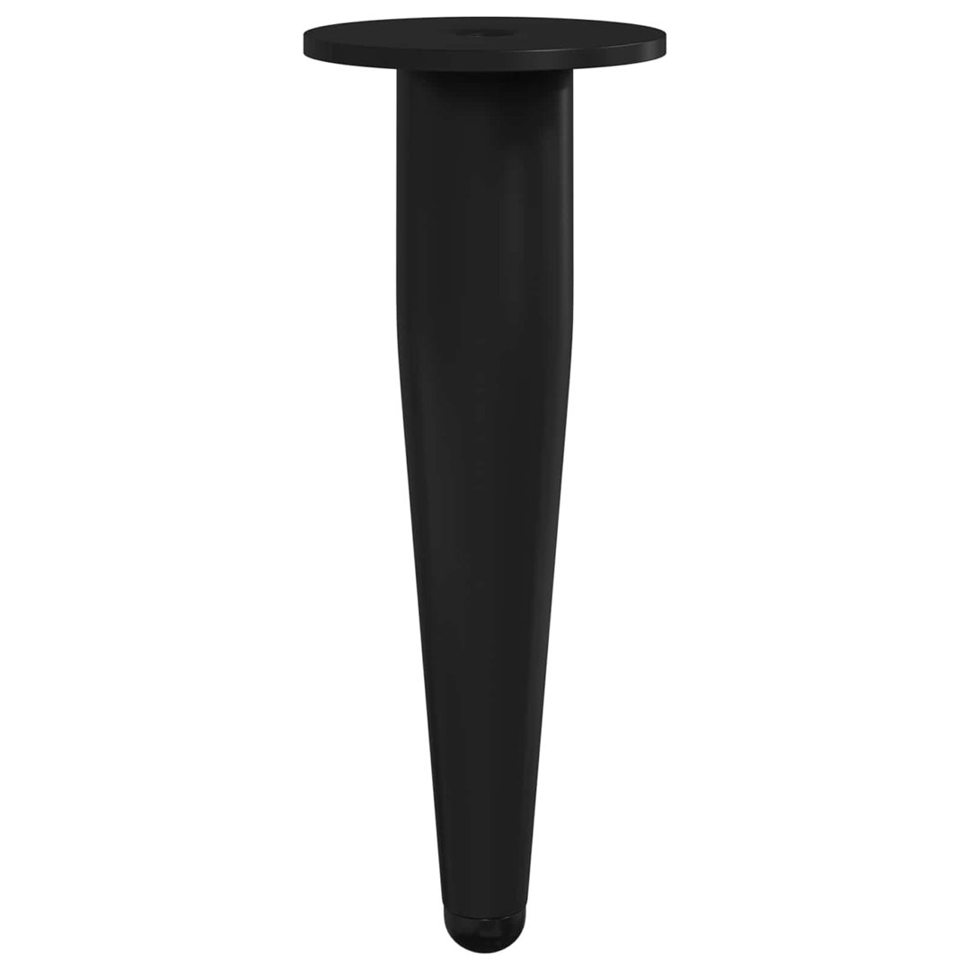 vidaXL Furniture Feet Black Iron Home Accessories Cylindrical Supports