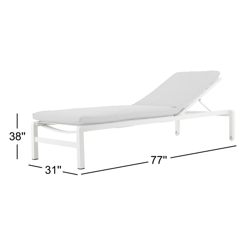 Olly Outdoor Chaise Lounge, Gray