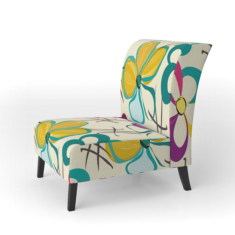 Fleurs multicolores - Fauteuil de chambre rembourré Cabin & Lodge