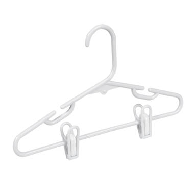 Set of 100 Clear Plastic Combo Hanger With Clips & Notches (17 X