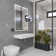 Nantucket Sinks Newport 36'' White Fireclay Rectangular Wall Mount Bathroom Sink with Overflow