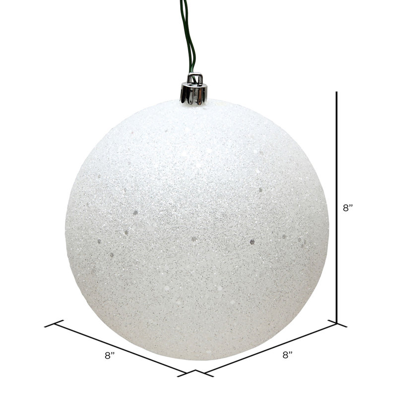 Ornement de Noël en forme de boule, H 8 po x l 8 po x P 8 po, Moka