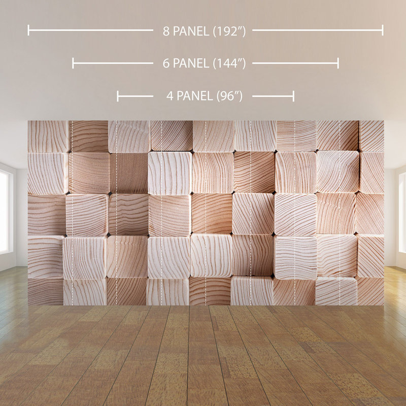 Panneau de papier peint Bodil Log, L 100,08 po x l 192 po