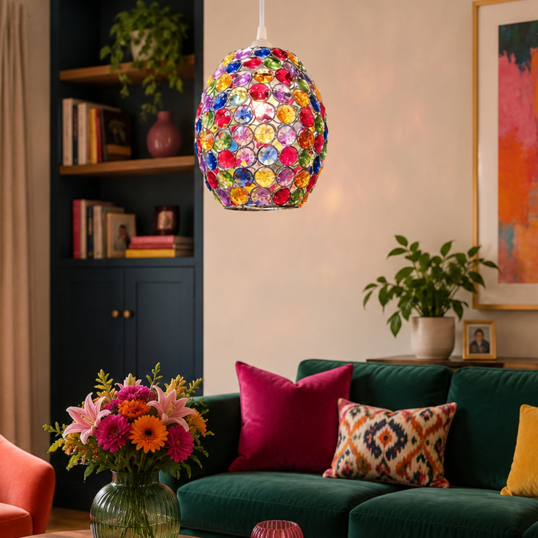 22cm H Plastic Oval Pendant Shade ( Screw On )