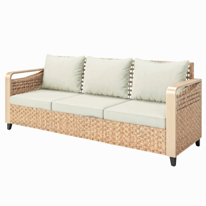 Backyard Sofa,Outdoor Patio Sofa,Garden Rattan Wicker Sofa