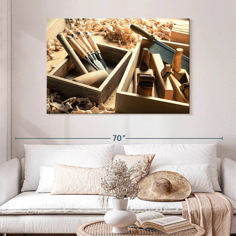 Outils de sculpture sur bois Senne, H 32 po x l 48 po