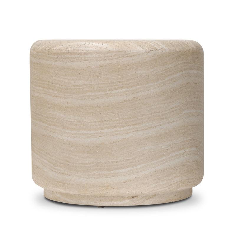 Andreoni Abney Outdoor End Table, Sand Striae