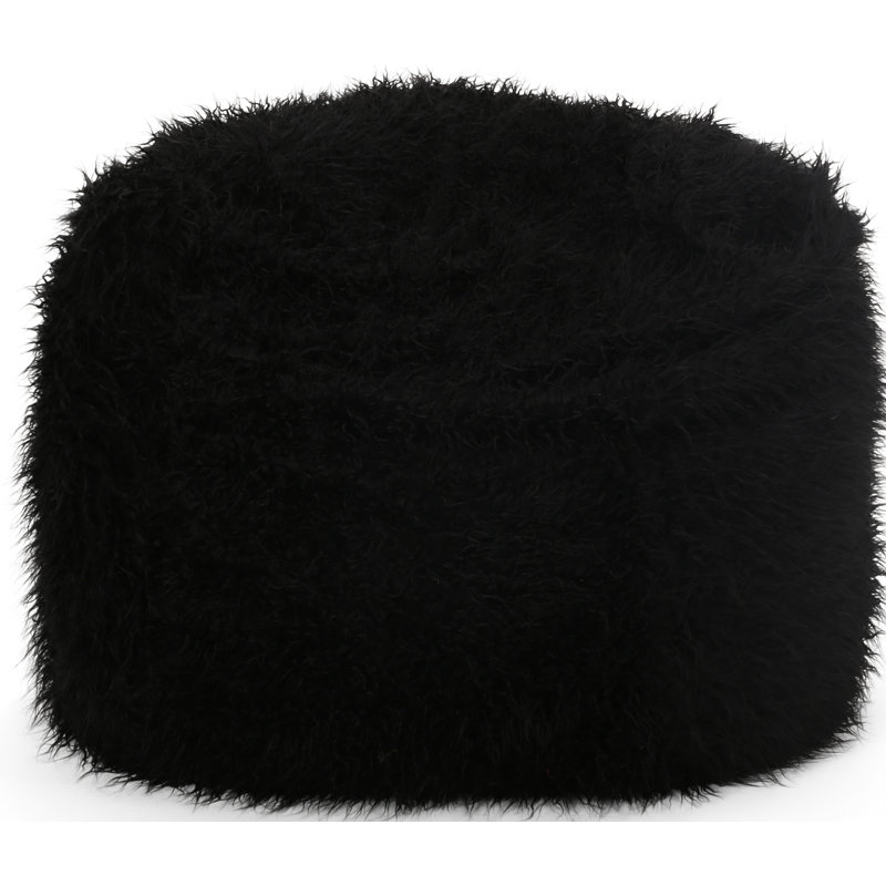 Bean Bag Chair, Black Polyester