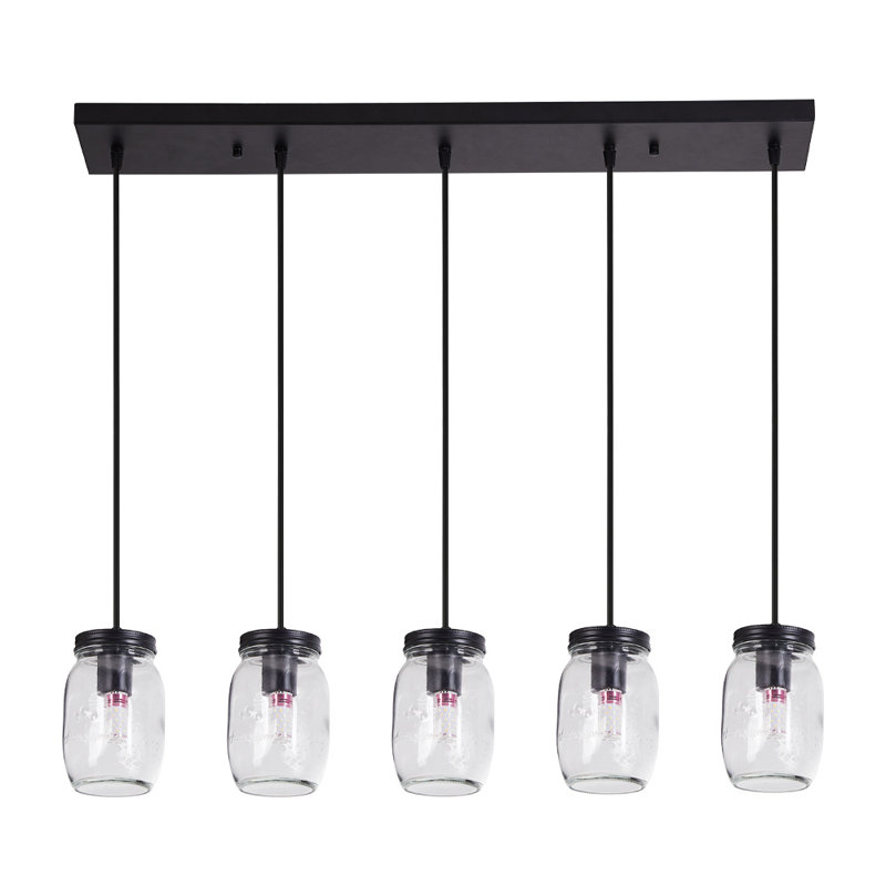 Haverford 5 - Light Clear Geometric Pendant