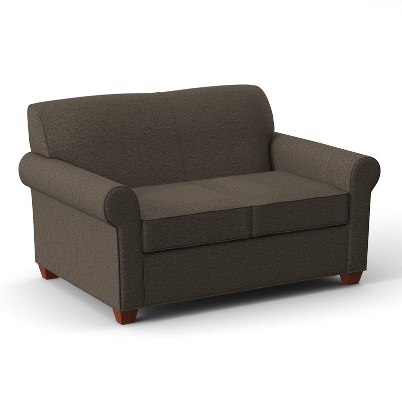 Finn 59" Rolled Arm Loveseat, BM Cherry, Elliot Caribou