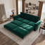 Canapé Chesterfield, canapé-lit gigogne de 93,7 po, canapé-lit convertible 3 en 1 avec garniture cloutée et accoudoirs roulés, canapé-lit multifonctionnel pour salon, chambre à coucher, appartement, bureau-1004846685