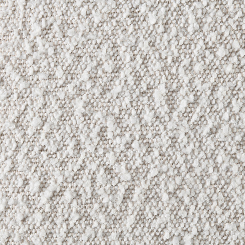Beige Boucle Queen Size Platform Bed
