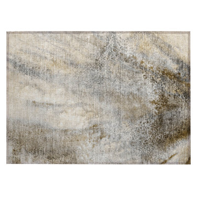 Fairhills Washable Abstract Indoor / Outdoor Rug