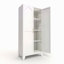 Armoire de rangement 61 po à 2 portes galbées, armoire de rangement en métal avec portes et tablettes réglables, pour chambre à coucher, salon-154262082-154262085