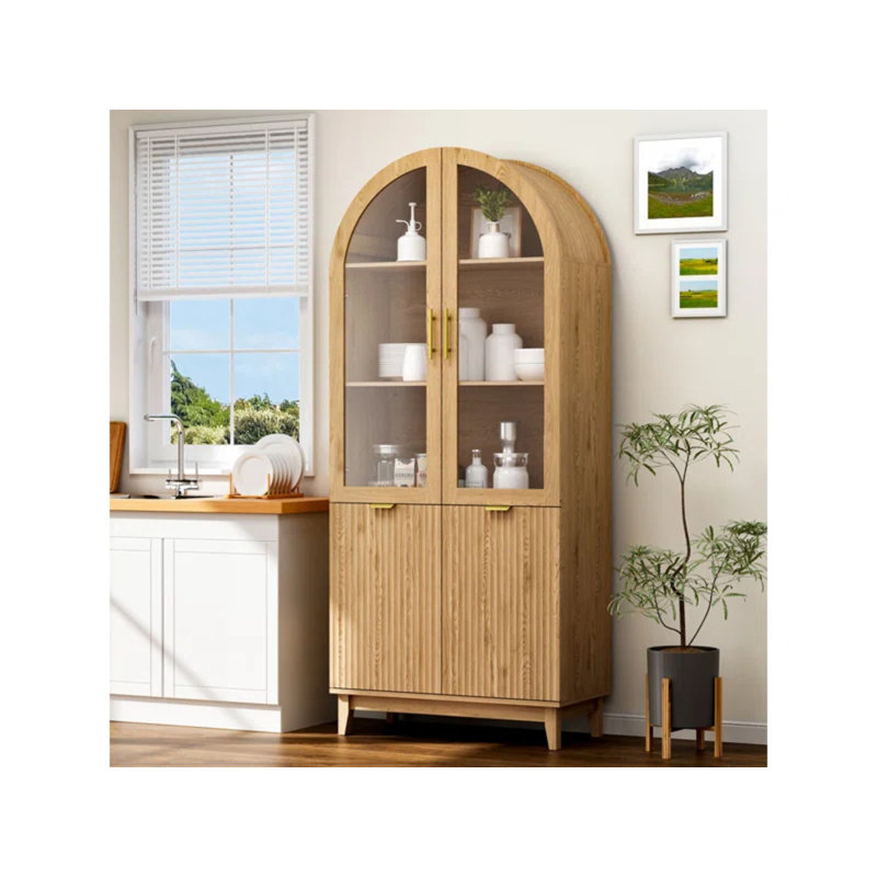 Armoire arquée 71 po, Naturel