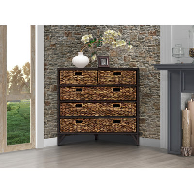 Commode d'appoint de coin 5 tiroirs Pensacola