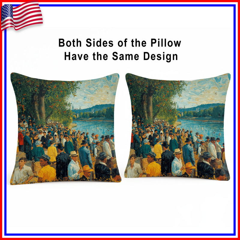 Crowd By Riverside Double Sided Throw Pillows, 20 x 20 inches