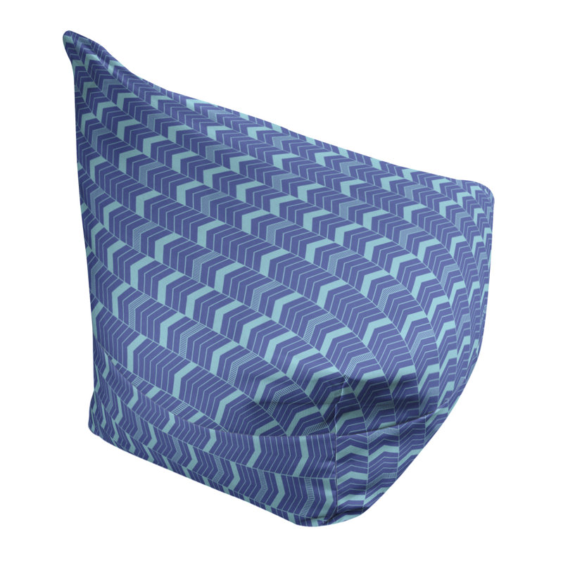 Fauteuil à billes standard &, H 27 po x L 30 po x P 25 po, Bleu / bleu sarcelle, Pas de bourre