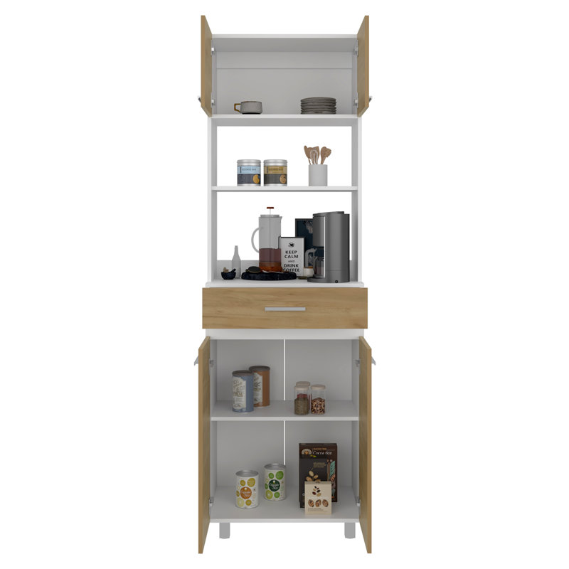 Unité de rangement de cuisine sur pied Pantry Cabinet pour la nourriture, la vaisselle ou les appareils électroménagers
