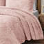Édredon simple Blush - fausse fourrure médaillon brodé