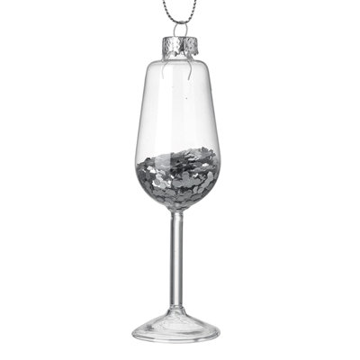 12cm Clear Glass Holiday Shaped Ornament