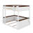 Queen Size Wooden Bunk Bed With Built-In Shelves, LED Light And USB Charging Station-1960743251