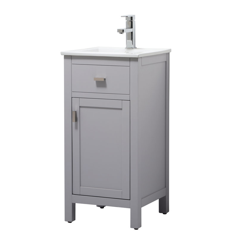 Ensemble de meuble-lavabo simple 16 po Alessandro, Gris