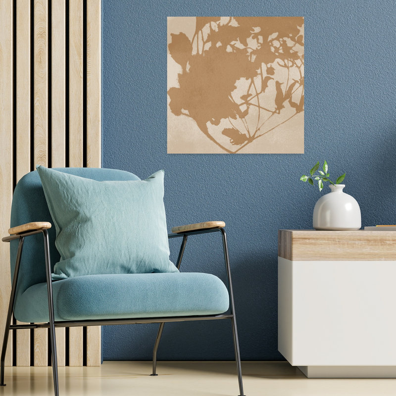 Art mural abstrait abstrait ocre Wabi-Sabi I, H 18 po x l 18 po