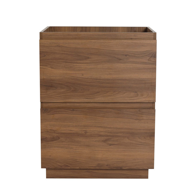 Meuble-lavabo de salle de bain sans lavabo, meuble-lavabo de salle de bain encastré moderne avec double tiroir, meuble-lavabo de salle de bain autoportant, bois d'ingénierie