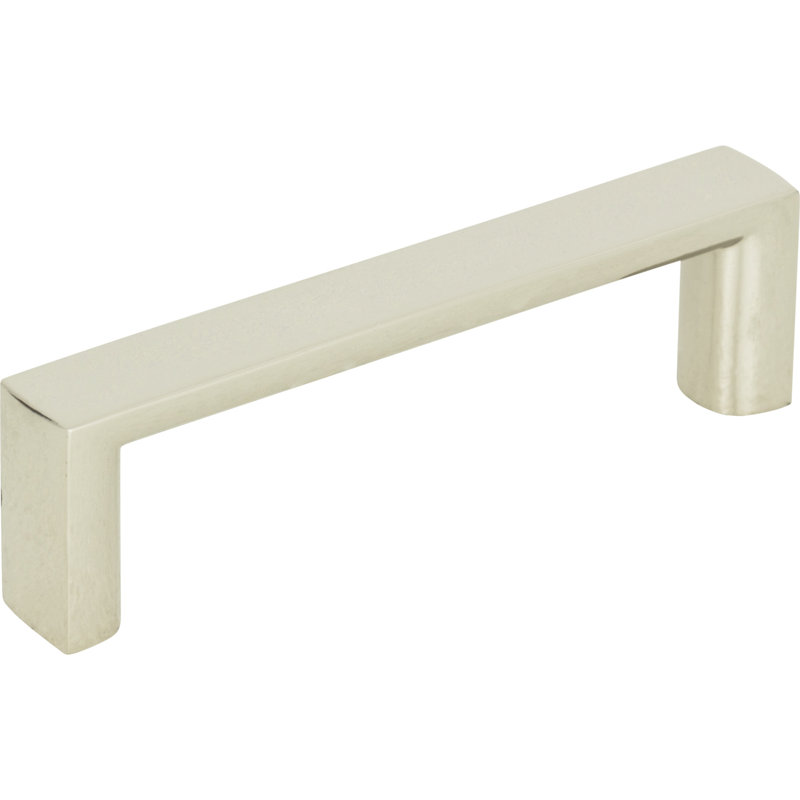Polished Nickel Modern Bar Pull with Mounting Hardware