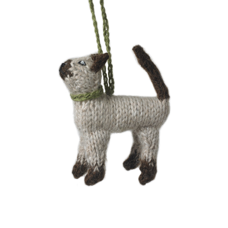 Siamese Cat Christmas Holiday Shaped Ornament