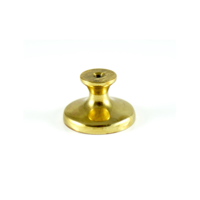 1.25" Diameter Mushroom Knob, Brass/Silver