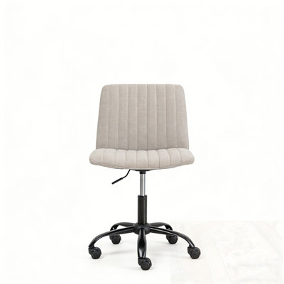 Chaise de bureau pivotante sans accoudoirs avec base en métal