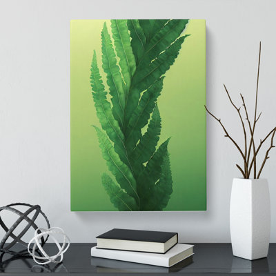 Douglassville Fern Leaf In Watercolour Vol.1 - Wrapped Canvas