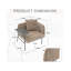 Chaise de loisir rembourrée avec tablette-1909364972