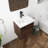 Aether 18" Wall-Mounted Single Bathroom Vanity Set, Floating Bathroom Vanity with Ceramic Basin Sink Top, 1 Door-766372686