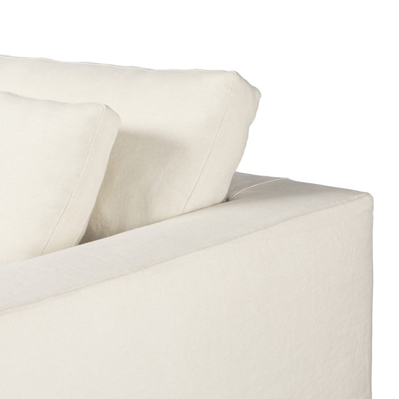 Ostend Outdoor Slipcover Sofa-96"-Bombay Flax