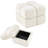 19.7" Wide Modern Chenille Cloud Storage Ottoman, Round Cube Footrest, No Assembly Required, for Living Room, Bedroom, Nursery-1295182850